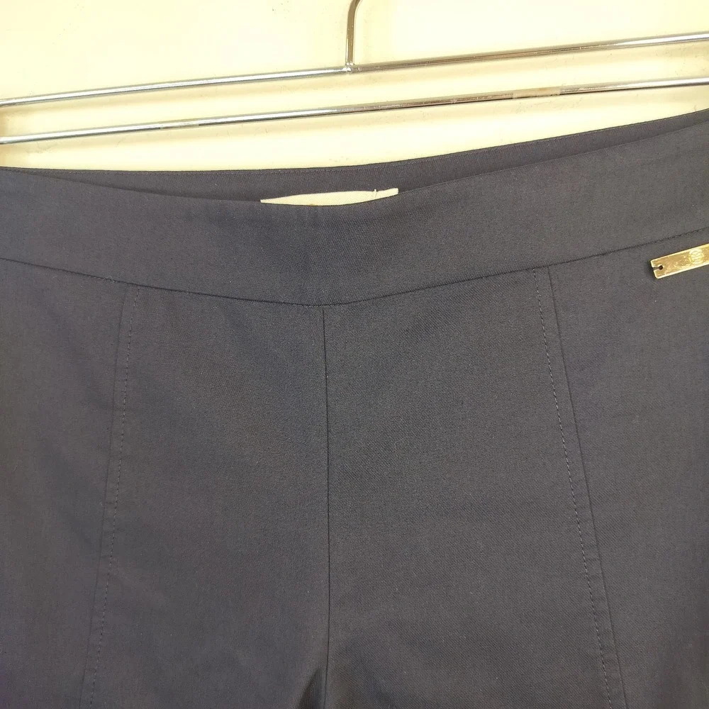 Tory Burch Ankle Pants 6 Womens Career Office Cotton Stretch Navy Blue